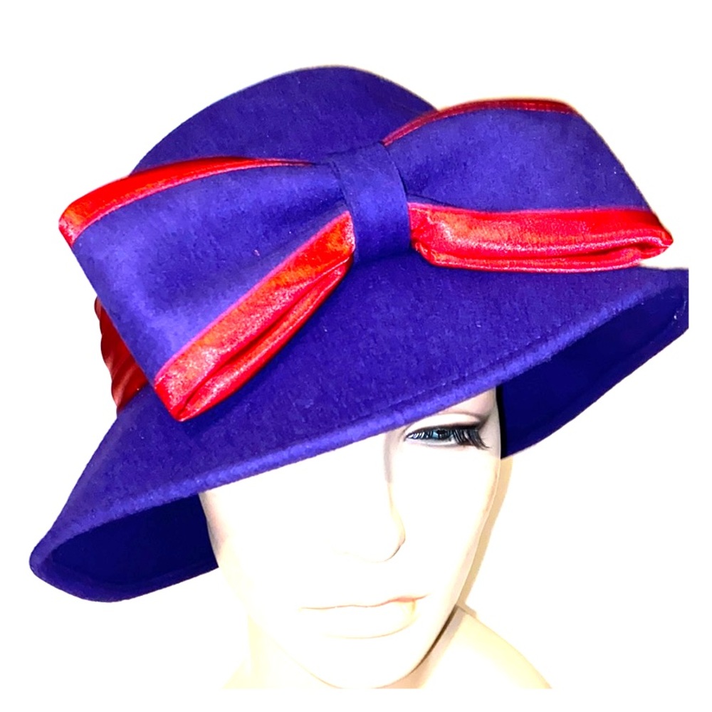 Gorgeous Scala purple and Red Church hat